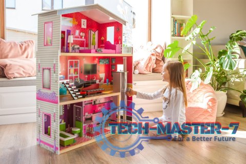 Duży drewniany domek z windą dla lalek - Rezydencja Malibu ECOTOYS ECOTOYS Duży drewniany domek z windą dla lalek - Rezydencja Malibu ECOTOYS ECOTOYS