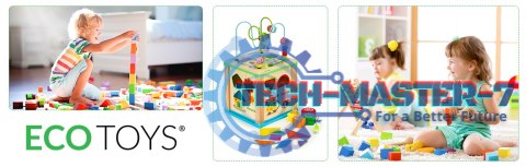 Drewniana kostka edukacyjna, tablica sorter mula ECOTOYS ECOTOYS Drewniana kostka edukacyjna, tablica sorter mula ECOTOYS ECOTOYS
