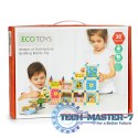 Drewniane klocki konstrukcyjne budowanie domek 6w1 ECOTOYS ECOTOYS
