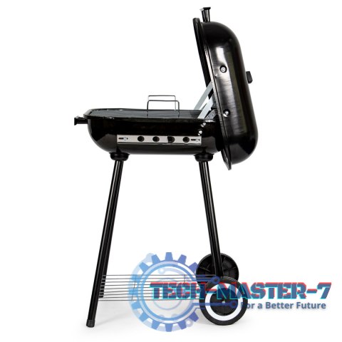 Grill węglowy ogrodowy z pokrywą na zawiasach + kółka ModernHome ModernHome Grill węglowy ogrodowy z pokrywą na zawiasach + kółka ModernHome ModernHome