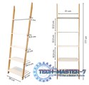 Regał drabina 5 półek MDF bambus ModernHome ModernHome