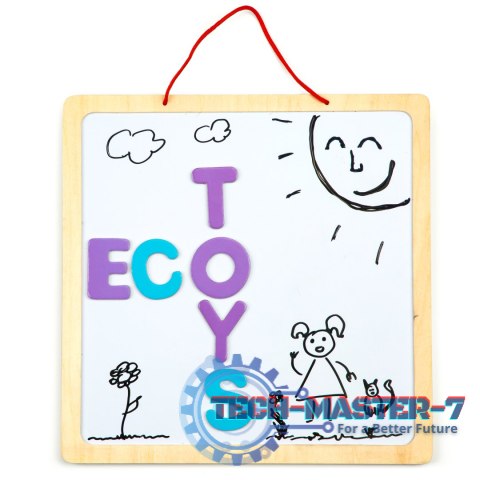 Tablica edukacyjna 3w1 magnetyczna kredowa literki ECOTOYS ECOTOYS Tablica edukacyjna 3w1 magnetyczna kredowa literki ECOTOYS ECOTOYS
