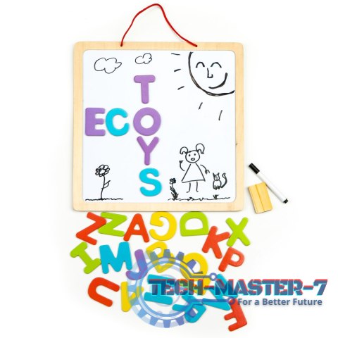 Tablica edukacyjna 3w1 magnetyczna kredowa literki ECOTOYS ECOTOYS Tablica edukacyjna 3w1 magnetyczna kredowa literki ECOTOYS ECOTOYS