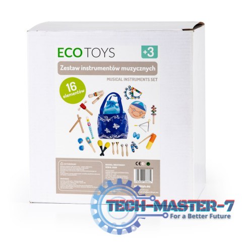 Zestaw muzyczny 16 instrumentów dla dzieci + torba ECOTOYS ECOTOYS Zestaw muzyczny 16 instrumentów dla dzieci + torba ECOTOYS ECOTOYS