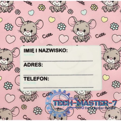 Plecak worek na buty wf myszka różowy Plecak worek na buty wf myszka różowy