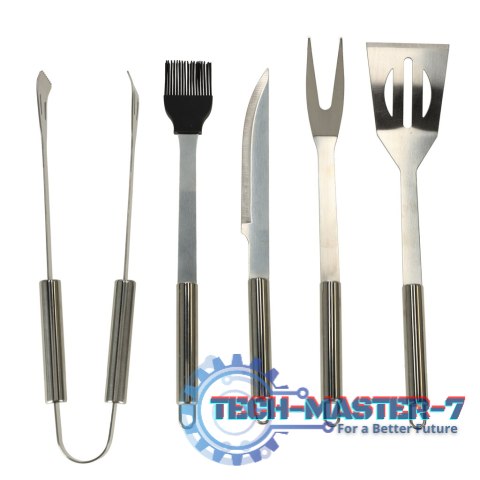 Sztućce do grilla akcesoria grillowe zestaw w etui 6 w 1 Sztućce do grilla akcesoria grillowe zestaw w etui 6 w 1