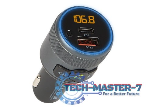 Transmiter FM Bluetooth5.1 + QC3.0 + PD 24W
