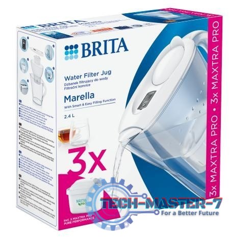 Dzbanek filtrujący 2,4l Marella+3 wkłady PRO Pure Performance biały Dzbanek filtrujący 2,4l Marella+3 wkłady PRO Pure Performance biały