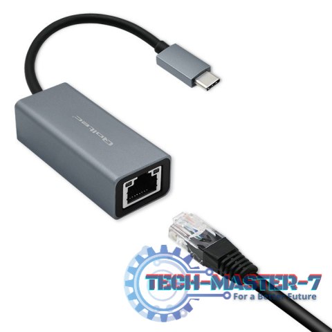 Adapter USB-C na RJ45 Ethernet | 1000Mbps | Aluminiowa obudowa Adapter USB-C na RJ45 Ethernet | 1000Mbps | Aluminiowa obudowa