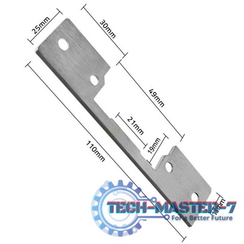 Dwustronny prosty szyld do elektrozaczepu | Blacha zaczepowa | 110mm | Stal nierdzewna Dwustronny prosty szyld do elektrozaczepu | Blacha zaczepowa | 110mm | Stal nierdzewna