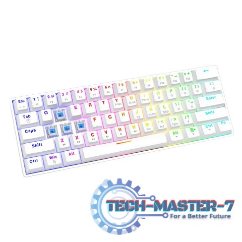 Klawiatura mechaniczna Whiteout X2, Blue Outemu, Hot Swap Klawiatura mechaniczna Whiteout X2, Blue Outemu, Hot Swap