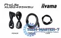 Monitor 24 cale XUB2495WSU-B7 IPS,16:10,300cd,4ms,HDMI,DP,3xUSB(3.2), 1xUSB-c,2x2W,FlickerFree,HAS(150mm)