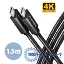 BUCM32-CM15AB Kabel USB-C - USB-C 3.2 Gen 2, 1.5m, PD 100W, 5A, 4K HD, ALU, oplot, czarny