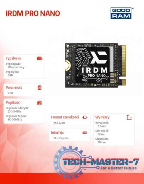 Dysk SSD IRDM PRO NANO M.2 2230 2TB 7300/6000 Dysk SSD IRDM PRO NANO M.2 2230 2TB 7300/6000