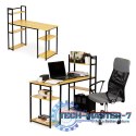 Biurko komputerowe biurowe stół + regał półki loft jasny dąb ModernHome ModernHome
