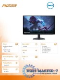 Monitor AW2725DF 27 cali AMD FreeSync/QD-OLED/360Hz/QHD(2560x1440)/16:9/DP/HDMI/USB-C/USB/3Y