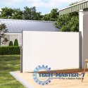 Składana markiza 300x180 cm boczna roleta parawan do ogrodu na taras beżowa ModernHome