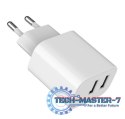 Ładowarka USB-Ax2 2.4A biała