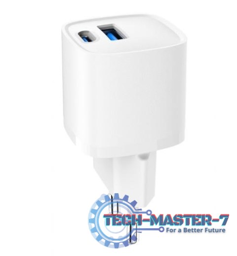 Mini-ładowarka USB-A USB-C 20W PD QC3.0 biała Mini-ładowarka USB-A USB-C 20W PD QC3.0 biała
