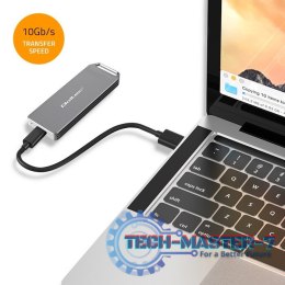 Mini obudowa na dysk M.2 SSD | NVMe | PCIe | USB3.1 | Super speed10Gb/s | 2TB | Srebrna