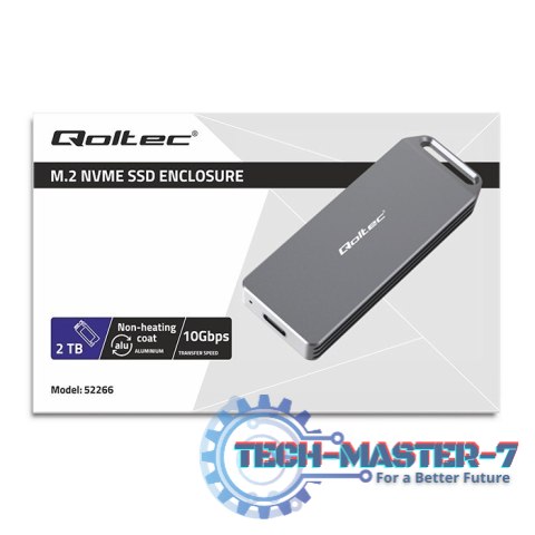 Mini obudowa na dysk M.2 SSD | NVMe | PCIe | USB3.1 | Super speed10Gb/s | 2TB | Srebrna Mini obudowa na dysk M.2 SSD | NVMe | PCIe | USB3.1 | Super speed10Gb/s | 2TB | Srebrna