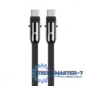 Kabel 2w1 USB C smycz 1.2 m czarny