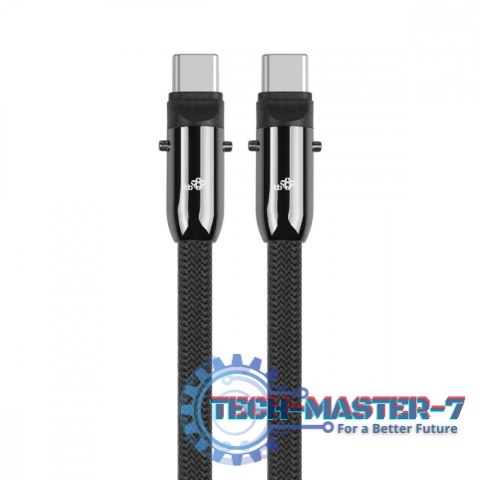 Kabel 2w1 USB C smycz 1.2 m czarny Kabel 2w1 USB C smycz 1.2 m czarny