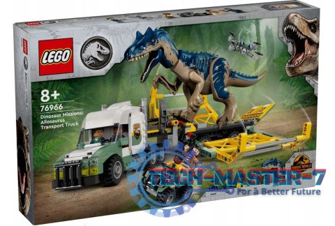 Klocki Jurassic World 76966 Dinomisje: ciężarówka do transportu allozaura Klocki Jurassic World 76966 Dinomisje: ciężarówka do transportu allozaura