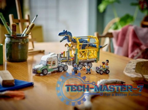 Klocki Jurassic World 76966 Dinomisje: ciężarówka do transportu allozaura Klocki Jurassic World 76966 Dinomisje: ciężarówka do transportu allozaura