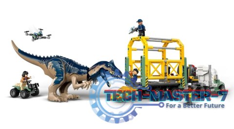 Klocki Jurassic World 76966 Dinomisje: ciężarówka do transportu allozaura Klocki Jurassic World 76966 Dinomisje: ciężarówka do transportu allozaura