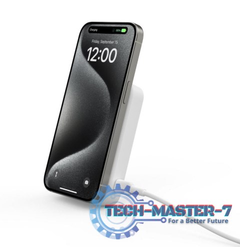 Powerbank ze standem 10000mAh Qi2 MagSafe Biały Powerbank ze standem 10000mAh Qi2 MagSafe Biały