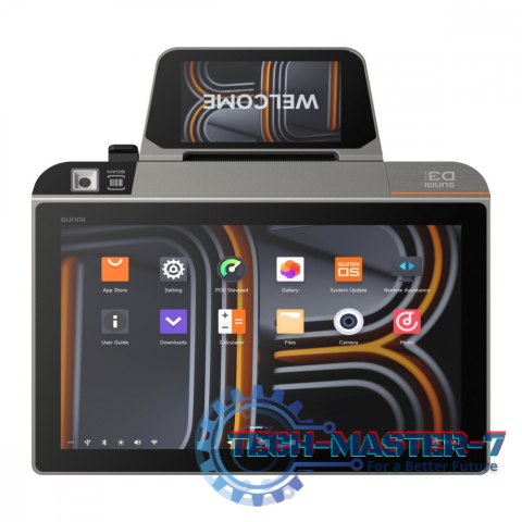 Terminal D3 Mini GMS, Android 13, 10.1+4 cali, 3/32GB, 1 MP camera, 4G, Finger sensor, 80 mm printer, Scanner Terminal D3 Mini GMS, Android 13, 10.1+4 cali, 3/32GB, 1 MP camera, 4G, Finger sensor, 80 mm printer, Scanner