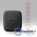 ACU-PD20 Ładowarka sieciowa PD 20W, 1x port USB-C, PD3.0/QC3.0/AFC/FCP/Apple Czarna