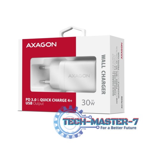 ACU-PD30W Ładowarka sieciowa PD 30W, 1x port USB-C, PD3.0/QC3.0/AFC/FCP/Apple Biała ACU-PD30W Ładowarka sieciowa PD 30W, 1x port USB-C, PD3.0/QC3.0/AFC/FCP/Apple Biała