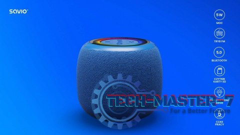 Głośnik bezprzewodowy Bluetooth 5W, BS-042, Niebieski Głośnik bezprzewodowy Bluetooth 5W, BS-042, Niebieski