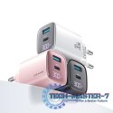 Ładowarka sieciowa 30W GaN LED USB+USB-C CC229 Fast Charging Biała