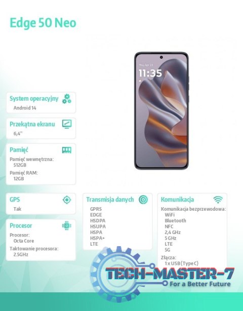Smartfon Edge 50 neo 12/512 Pantone Grisaille Smartfon Edge 50 neo 12/512 Pantone Grisaille