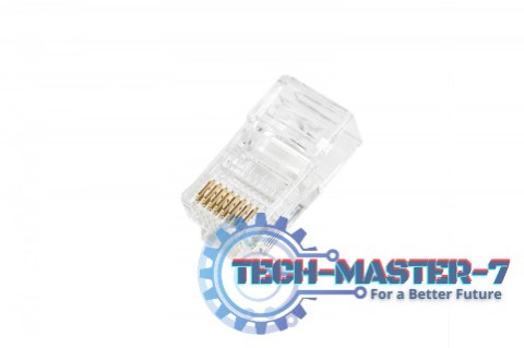 Wtyk RJ45 (8P8C) przelotowy, kat.5e, nieekranowany, AWG 26-24, opakowanie 100 sztuk Wtyk RJ45 (8P8C) przelotowy, kat.5e, nieekranowany, AWG 26-24, opakowanie 100 sztuk