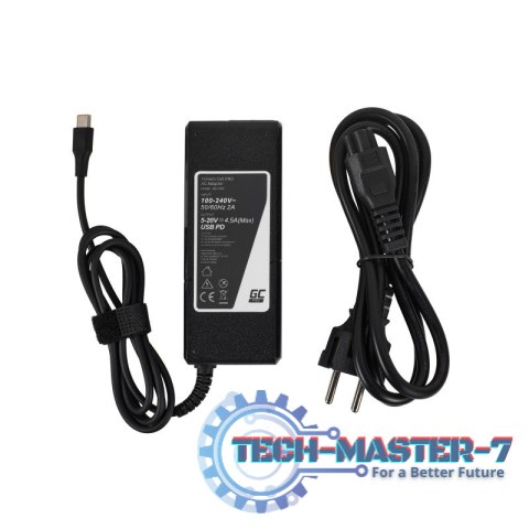 Zasilacz USB-C 90W 5V-9V-12V-15V/3A, 20V/4.5A Power Delivery Zasilacz USB-C 90W 5V-9V-12V-15V/3A, 20V/4.5A Power Delivery