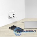 Ładowarka GaN 32W 2xUSB-A 1xUSB-C biała