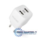 Ładowarka GaN 32W 2xUSB-A 1xUSB-C biała