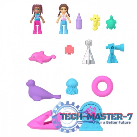 Zestaw figurek Polly Pocket Akwarium Delfina Zestaw kompaktowy Zestaw figurek Polly Pocket Akwarium Delfina Zestaw kompaktowy