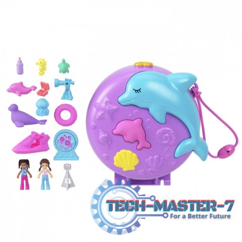 Zestaw figurek Polly Pocket Akwarium Delfina Zestaw kompaktowy Zestaw figurek Polly Pocket Akwarium Delfina Zestaw kompaktowy