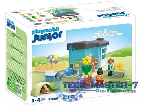 Zestaw z figurkami Junior 71690 Hotel dla zwierząt z dozownikiem pokarmu Zestaw z figurkami Junior 71690 Hotel dla zwierząt z dozownikiem pokarmu