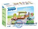 Zestaw z figurkami Junior 71691 Ekologiczny stragan z wózkiem widłowym