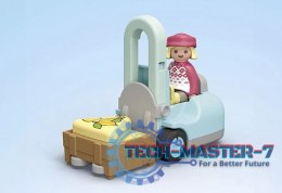 Zestaw z figurkami Junior 71691 Ekologiczny stragan z wózkiem widłowym