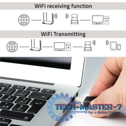 Bezprzewodowy ultra szybki mini adapter NANO WiFi | Standard N | USB 2.0 | 300Mbps
