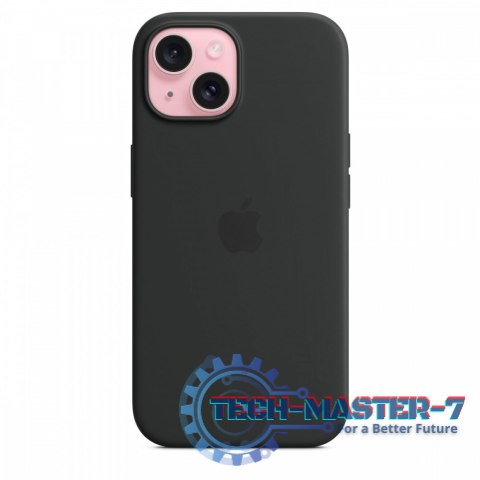 Etui silikonowe z MagSafe do iPhonea 15 - czarne Etui silikonowe z MagSafe do iPhonea 15 - czarne