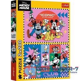 Puzzle 2x200 elementów Czas z przyjaciółmi Miki Donald