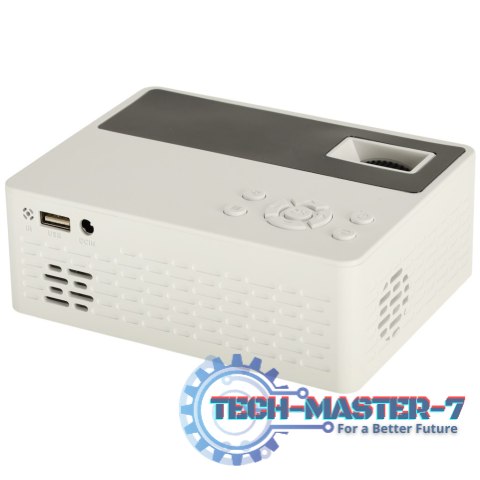 Projektor rzutnik przenośny LED TFT LCD 16:9 1920x1080 USB 20W biały Projektor rzutnik przenośny LED TFT LCD 16:9 1920x1080 USB 20W biały